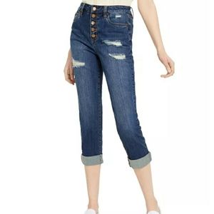 Dollhouse
Juniors' Roll-Cuff Button-Fly Jeans